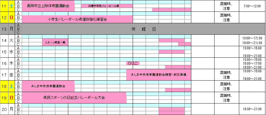 6月11日~20日